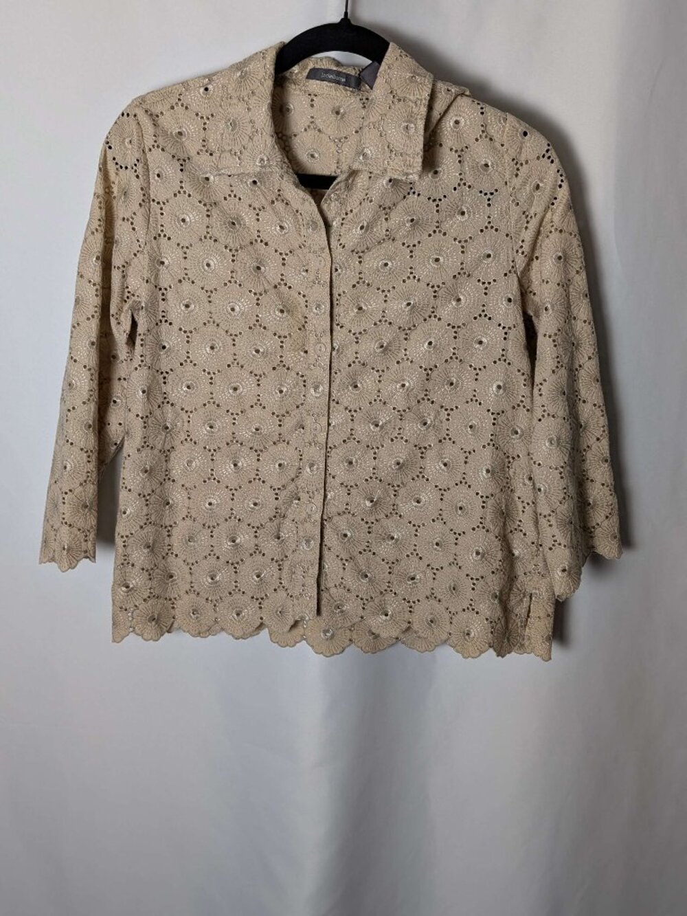 Liz Claiborne Eyelet Blouse - Size 8